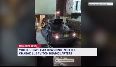 News 12 | Brooklyn | Car rams into Chabad-Lubavitch Headquarters in Crown Heights