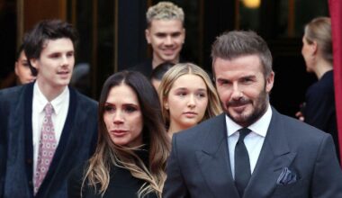 Beckhams seen together in Paris after Brooklyn row