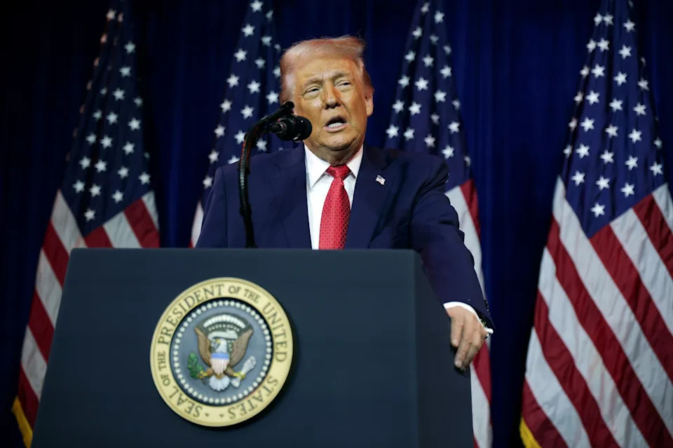 Alex Wong/Getty Images - PHOTO: President Donald Trump addresses a House Republican retreat at The John F. Kennedy Center for the Performing Arts, January 6, 2026 in Washington.