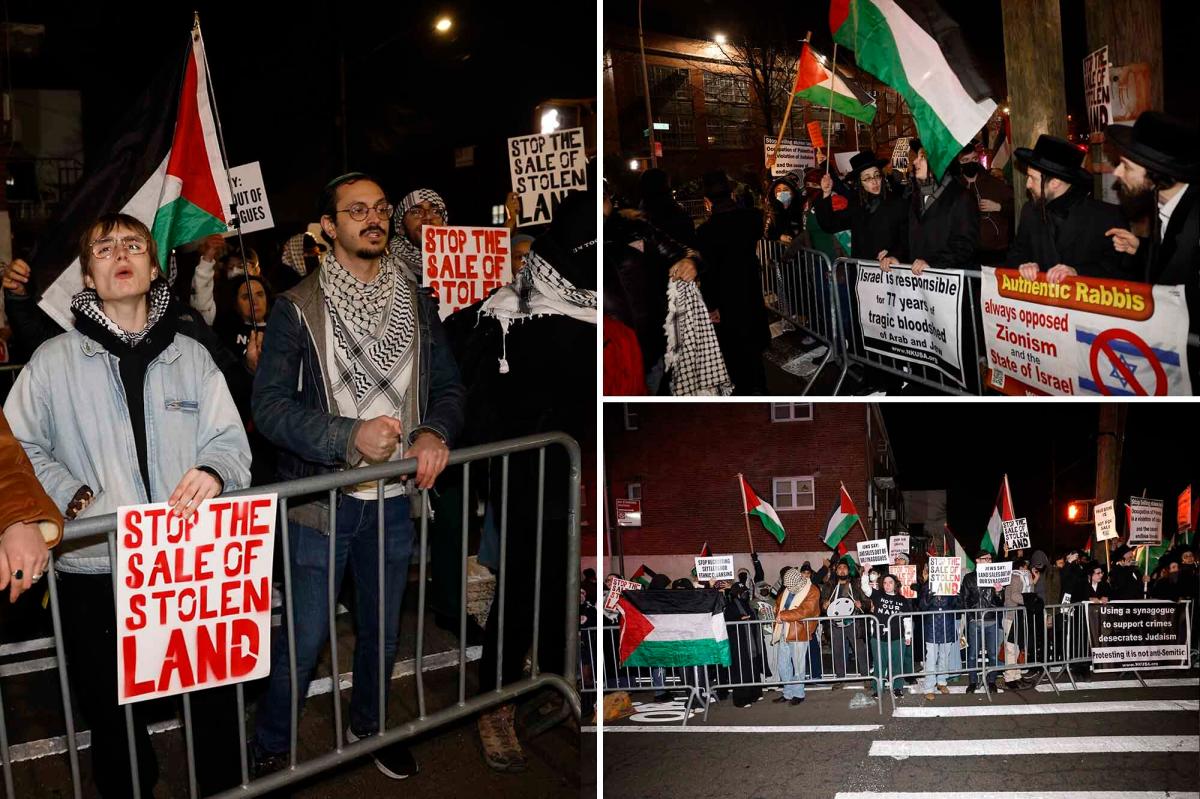Anti-Israel protesters descend on NYC synagogue, Jewish school while shouting, 'we support Hamas'