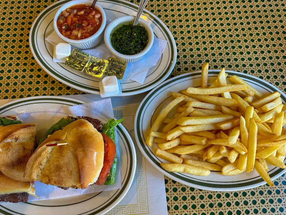 Sandwich, dips, and fries