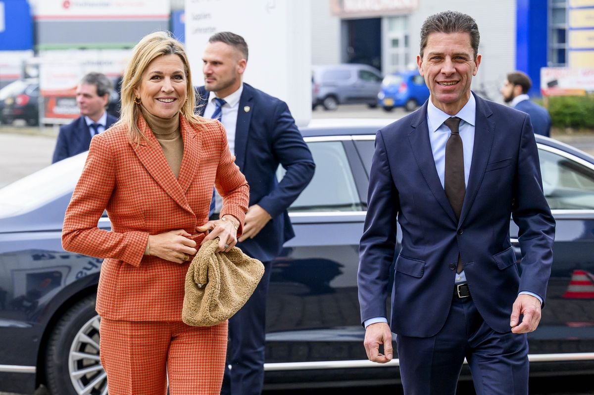 Queen Maxima during a visit to BDR Thermea and the Remeha factory in Apeldoorn