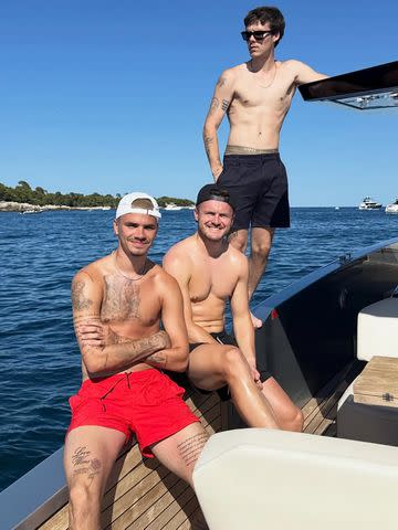 Romeo Beckham/Instagram Romeo Beckham with his brother Cruz (top right)