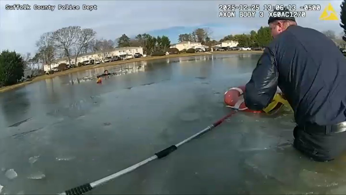 Long Island ice rescue boy meets his Suffolk County saviors – NBC New York