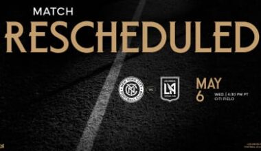 LAFC Road Match Against New York City FC Rescheduled