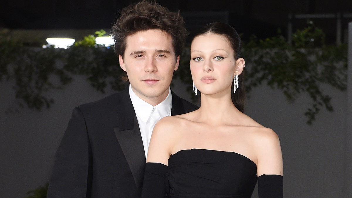 Brooklyn and Nicola Beckham at the Academy Museum Gala in October 2022.