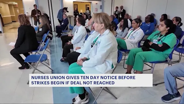 New York State Nurses Association delivers 10-day strike notification