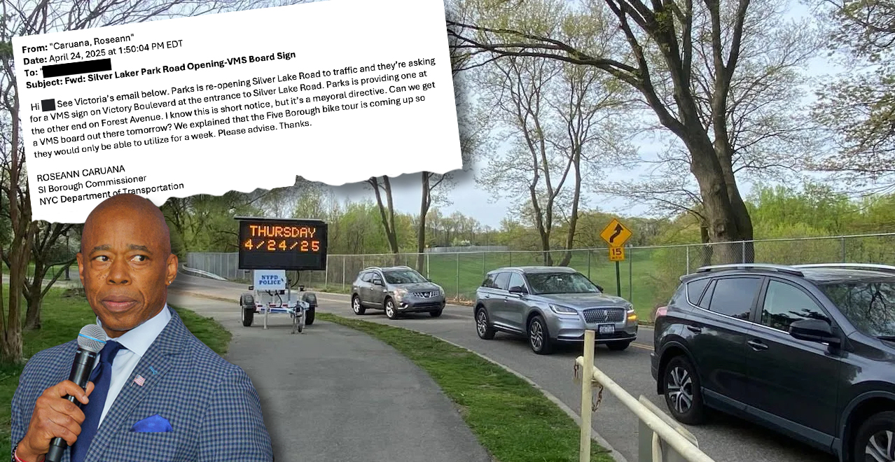 From the Top: Eric Adams Directly Ordered Cars Back Inside Staten Island Park