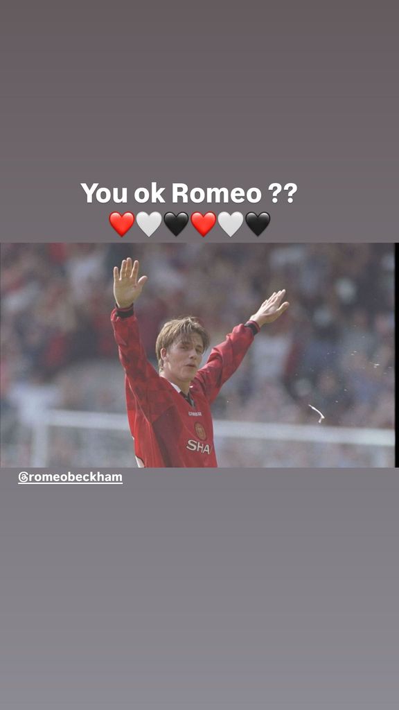 David Beckham took to his Instagram story to tease his son Romeo