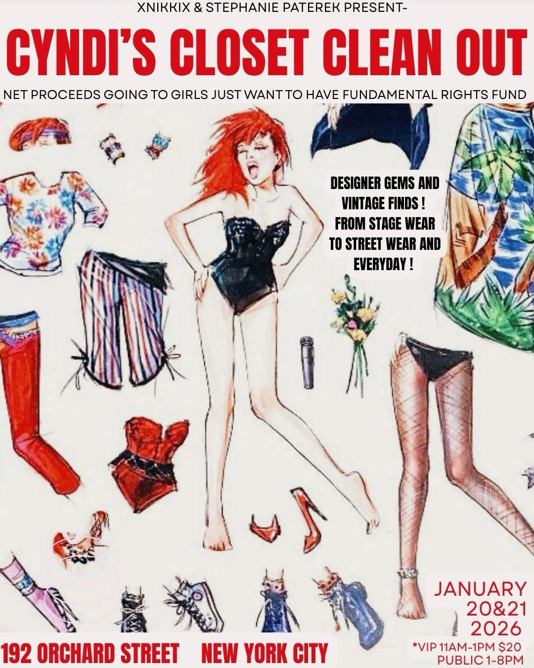 Cyndi Lauper closet cleanout