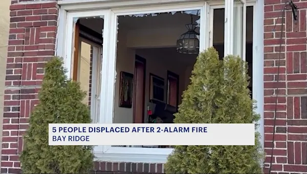 News 12 | Brooklyn | 5 people displaced after 2-alarm fire in Bay Ridge