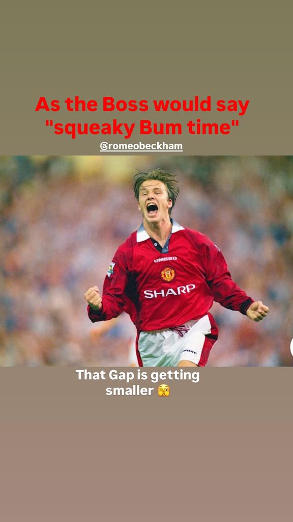 David Beckham took to his Instagram story to tease his son Romeo