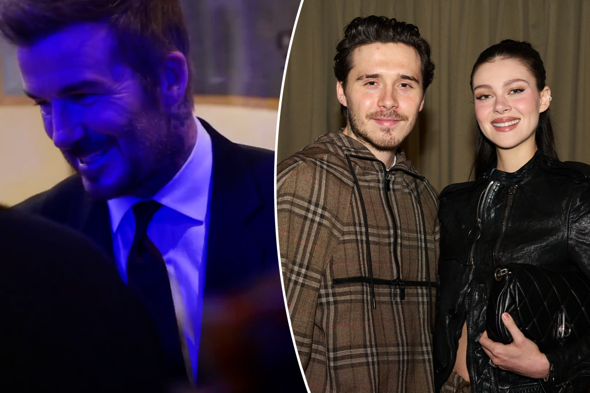 Video: See the awkward moment David Beckham is asked about son Brooklyn’s rant (Video)