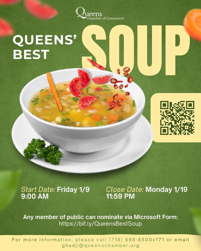 Queens Chamber Of Commerce Announces Inaugural Queens’ Best Soup Competition