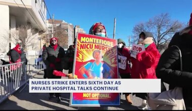 News 12 | Brooklyn | The nurse’s strike at three major New York City hospital systems is now in its sixth day.