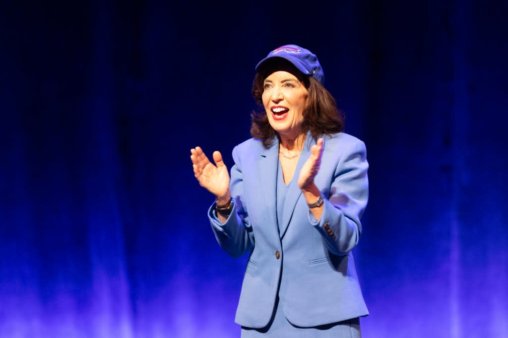 Governor Kathy Hochul speaks at the New York State of the State. Tuesday, Jan. 13, 2025 in Albany, New York. Angus Mordant for NY Post