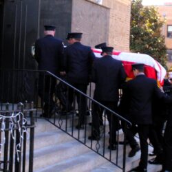 The funeral for retired FDNY Deputy Chief James Riches was held at St. Patrick Roman Catholic Church. Eagle Urban Media photo by Ted General