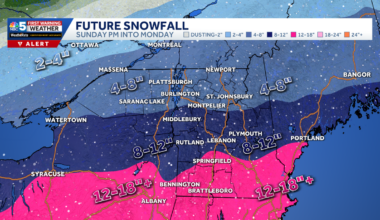 Significant winter storm possible Sunday in Vermont, New York