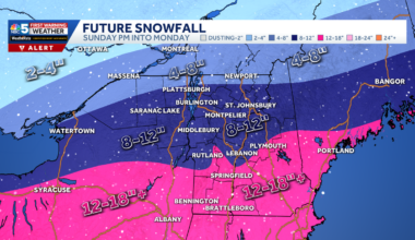 Snowstorm to bring heavy, powdery snow in Vermont, New York