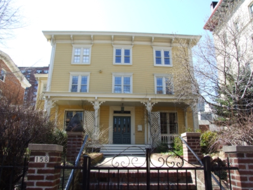 yellow clapboard house