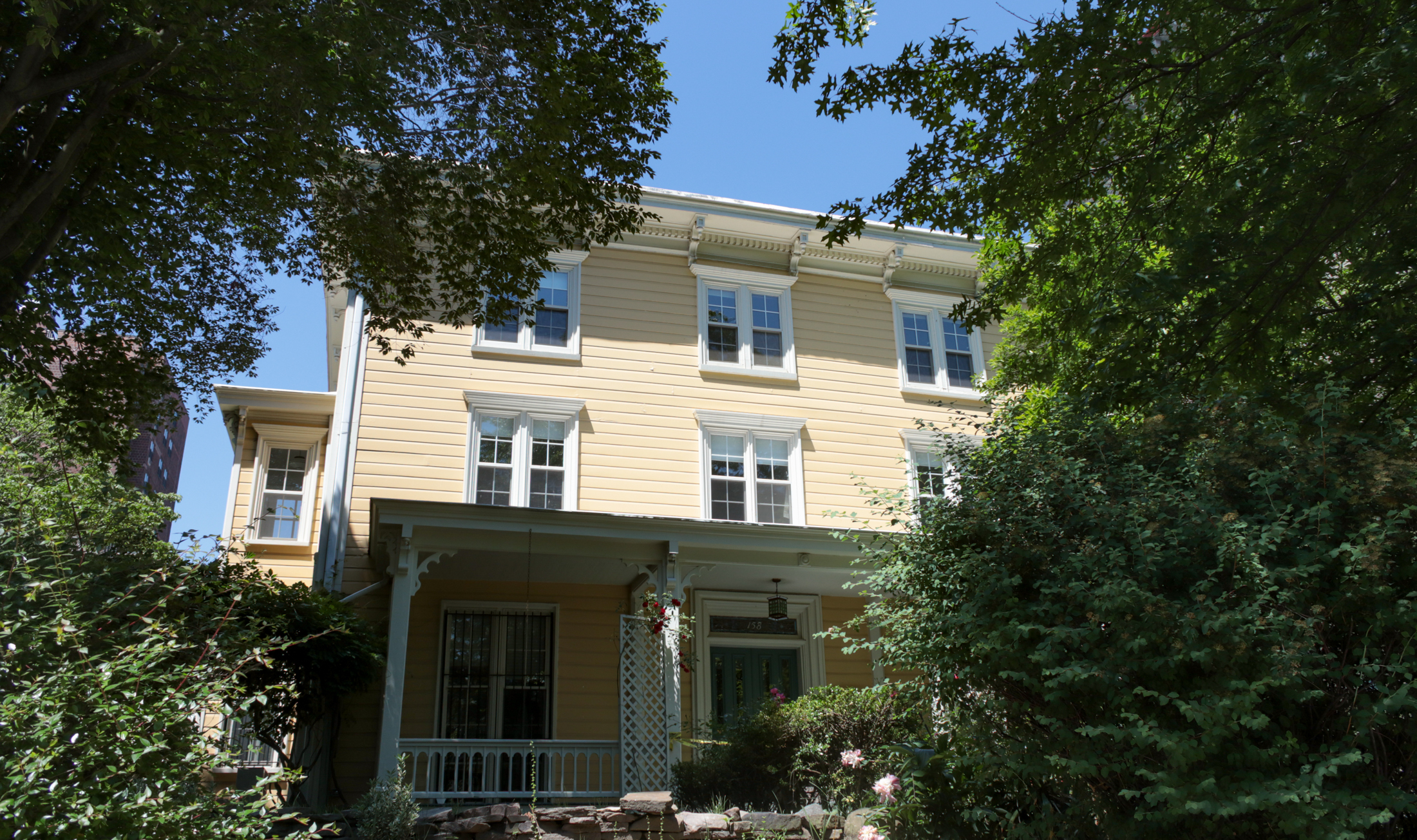 yellow clapboard house