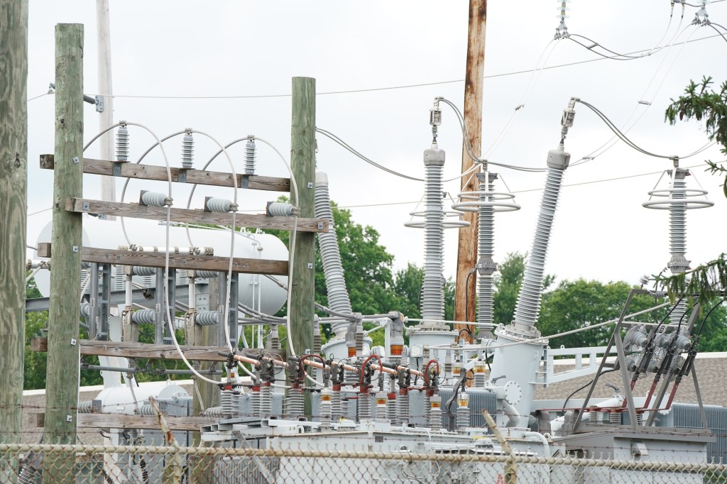 An electricity substation in Fair Lawn, NJ.