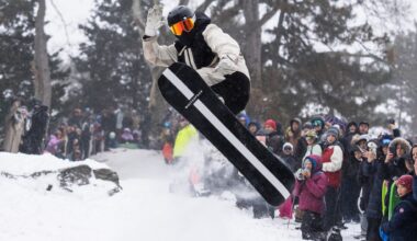 Shaun White Snowboards in New York's Central Park in Storm