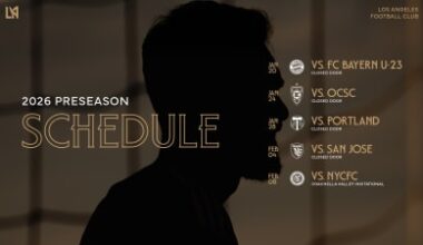 LAFC Announces 2026 Preseason Schedule