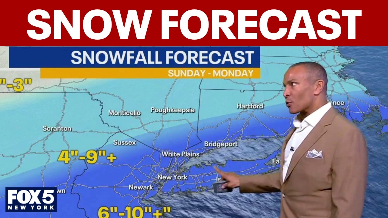 Snow forecast for NYC area