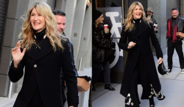 Laura Dern wears Loro Piana in New York City.