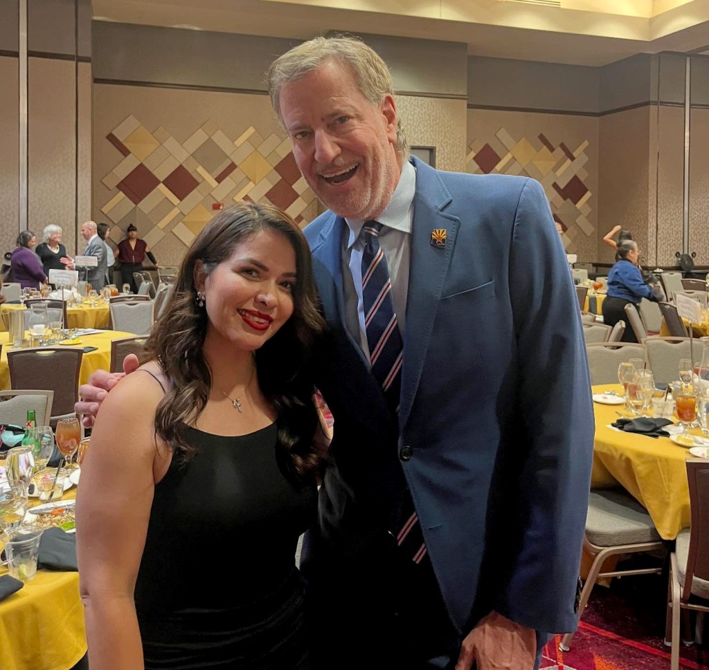 Roxanna Valenzuela and former NYC Mayor Bill de Blasio.