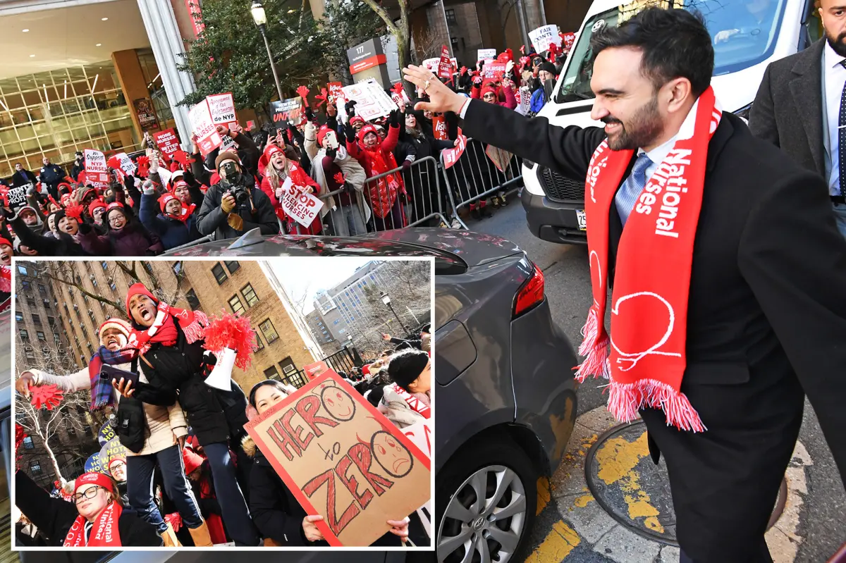 Mayor Zohran Mamdani raises eyebrows by joining 15K striking NYC nurses