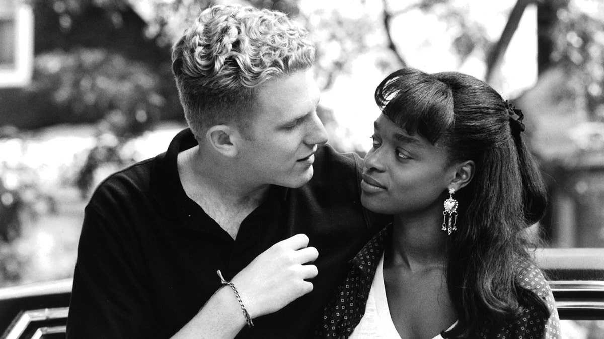 Michael Rapaport and N'Bushe Wright in a promotional still for "Zebrahead" in 1992.