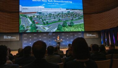 Micron breaks ground on massive chip facility in Central New York