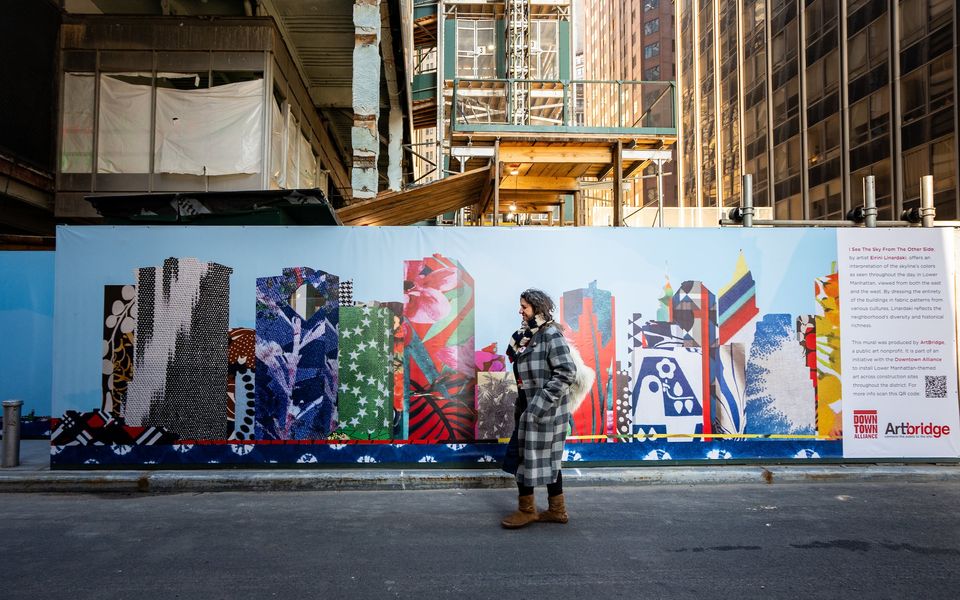 Greek-American artist unveils mural in Lower Manhattan