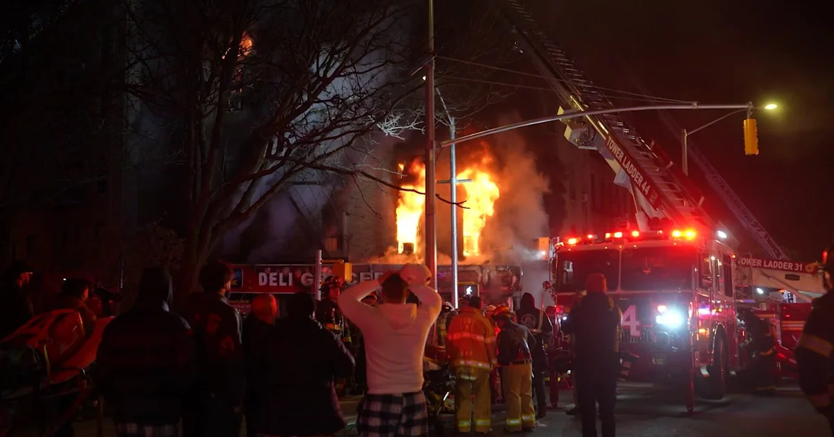 5-alarm fire tears through Bronx building, leaving dozens without homes