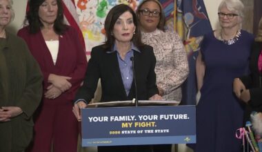 N.Y. Gov. Kathy Hochul reacts to President Trump's funding cut threats: "We'll see you in court"