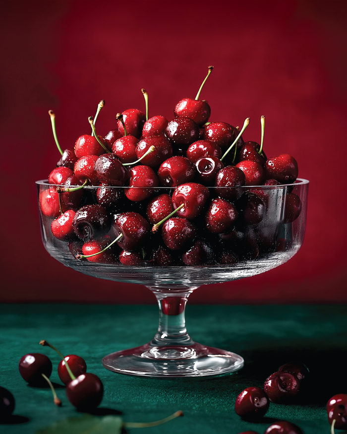 a basket of raw cherries. [Picture = Courtesy of E-Land It]