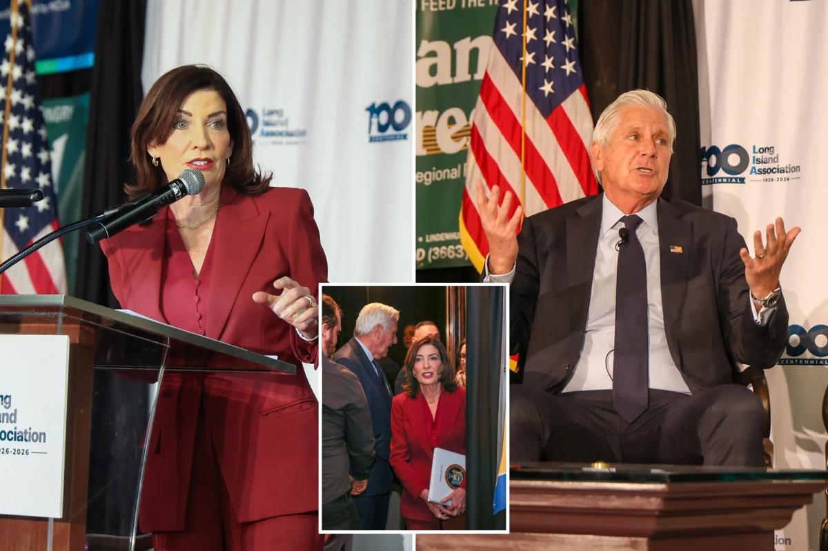 Gov. Hochul, Bruce Blakeman trade barbs at Long Island event as NY gubernatorial election heats ups