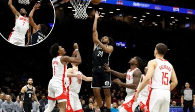 Shorthanded Nets get blown out by Kevin Durant-led Rockets