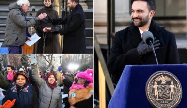 'Tax the rich' chant as Bernie Sanders swears in NYC Mayor Zohran Mamdani
