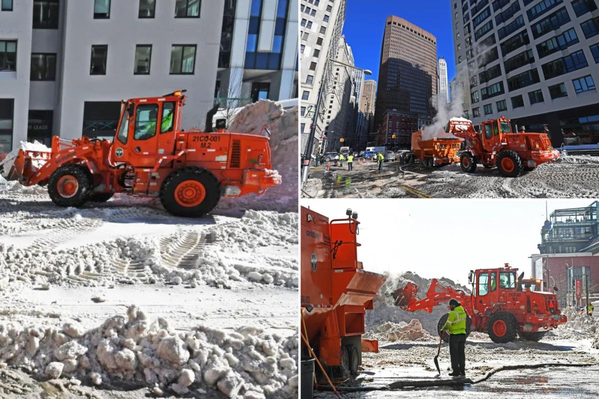 NYC rolls out huge ‘hot tubs’ to melt snow after whiteout winter storm