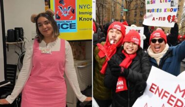 Zohran Mamdani's DSA group's anti-cop and ICE lecture to striking nurses