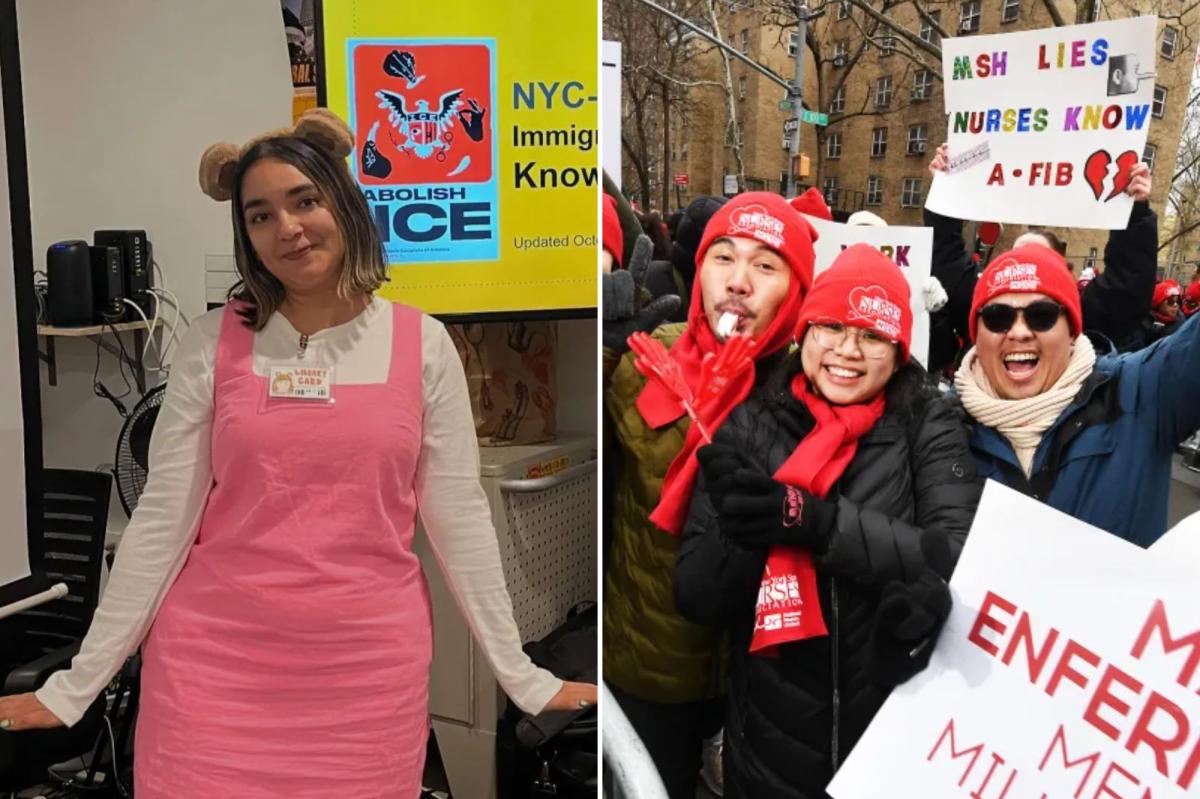 Zohran Mamdani's DSA group's anti-cop and ICE lecture to striking nurses