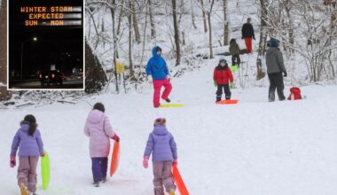 Snow-loving New Yorkers get creative with their sleds ahead of major Winter Storm Fern