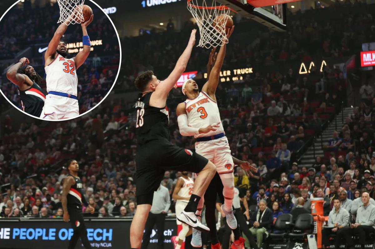 Josh Hart sparks Knicks by Trail Blazers in return with Karl-Anthony Towns glued to bench