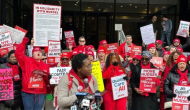 Negotiations are continuing through the weekend. If no deal is reached, nurses say a strike could begin as early as Monday. (Spectrum News NY1/Daniel Huppert)