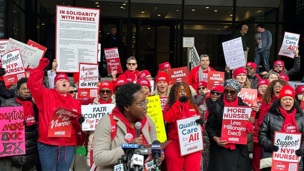 Negotiations are continuing through the weekend. If no deal is reached, nurses say a strike could begin as early as Monday. (Spectrum News NY1/Daniel Huppert)
