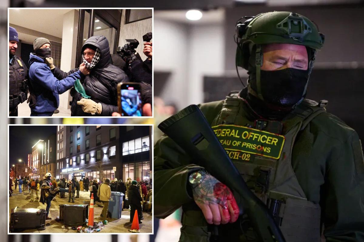 Anti-ICE protesters swarm St. Paul hotel they believe is housing fed agents