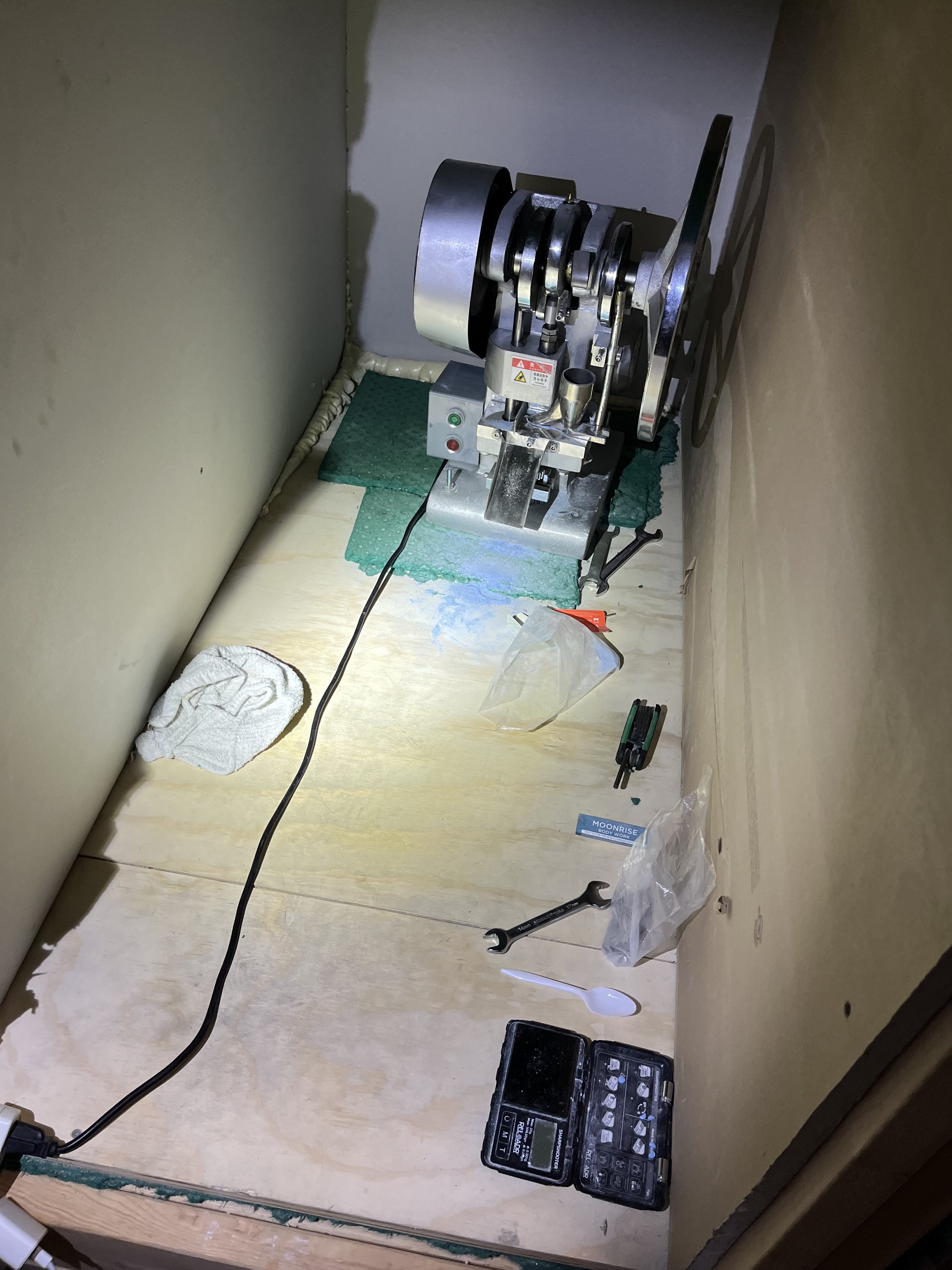 Agents and officers also recovered three pill presses from the apartment which was used as an illicit pill manufacturing and drug stash location. 